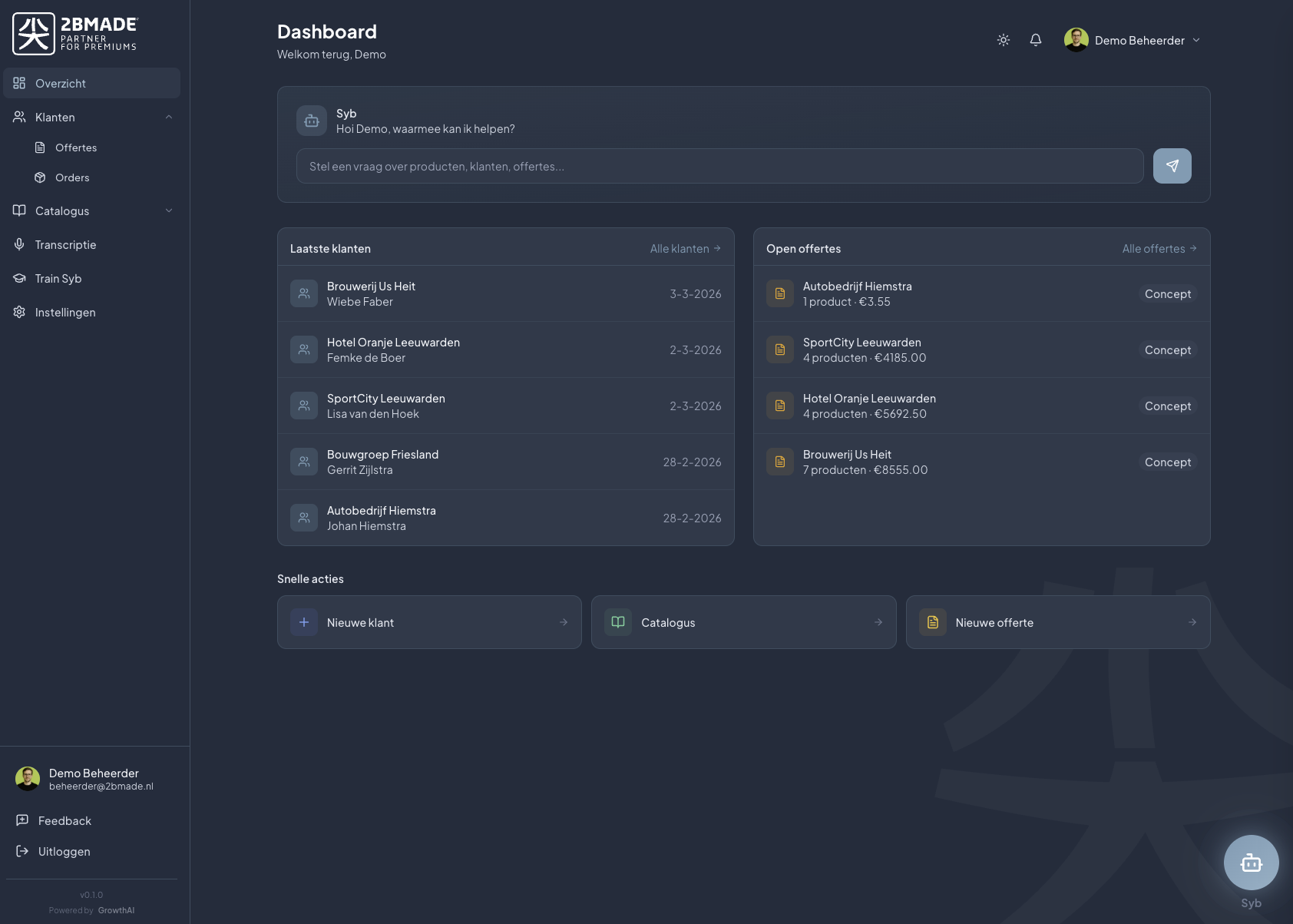2BMade platform met Robin